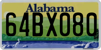 AL license plate 64BX080