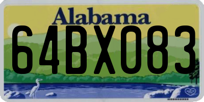 AL license plate 64BX083