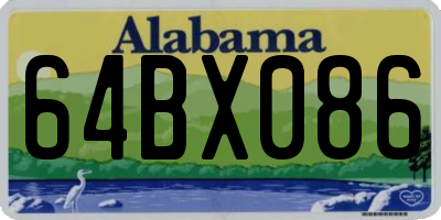 AL license plate 64BX086