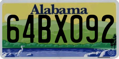 AL license plate 64BX092