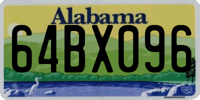 AL license plate 64BX096