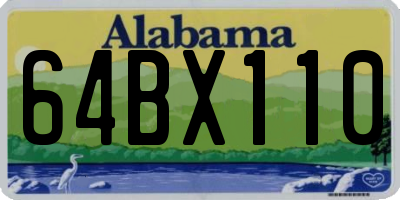 AL license plate 64BX110