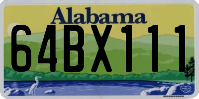 AL license plate 64BX111