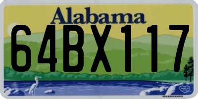 AL license plate 64BX117