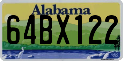 AL license plate 64BX122