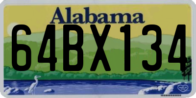 AL license plate 64BX134