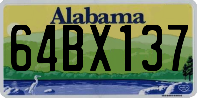 AL license plate 64BX137