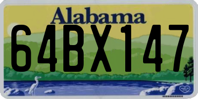 AL license plate 64BX147