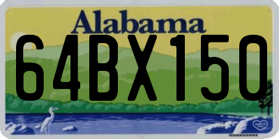 AL license plate 64BX150