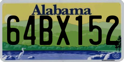 AL license plate 64BX152