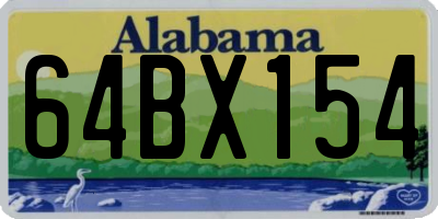 AL license plate 64BX154