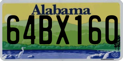 AL license plate 64BX160