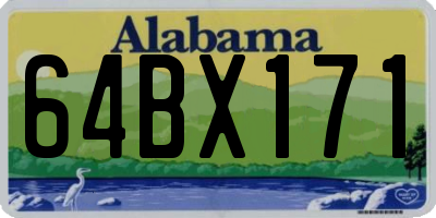 AL license plate 64BX171