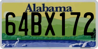 AL license plate 64BX172