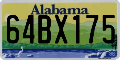 AL license plate 64BX175
