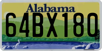 AL license plate 64BX180