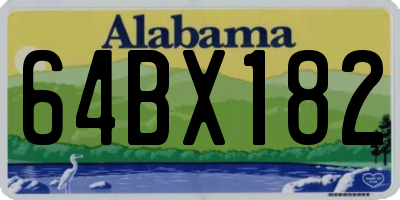 AL license plate 64BX182