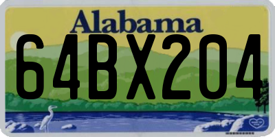 AL license plate 64BX204