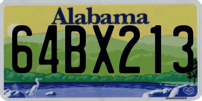 AL license plate 64BX213