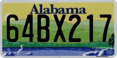 AL license plate 64BX217