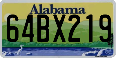 AL license plate 64BX219
