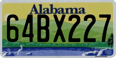 AL license plate 64BX227