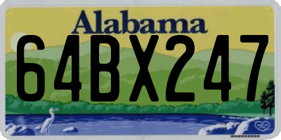 AL license plate 64BX247