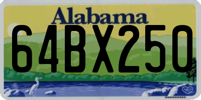 AL license plate 64BX250