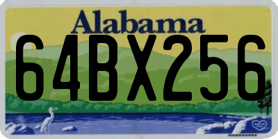 AL license plate 64BX256