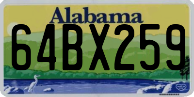 AL license plate 64BX259