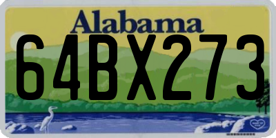 AL license plate 64BX273