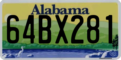 AL license plate 64BX281