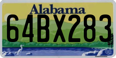 AL license plate 64BX283