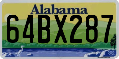 AL license plate 64BX287