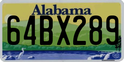 AL license plate 64BX289