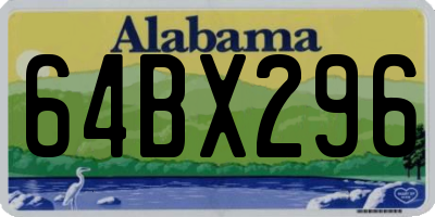 AL license plate 64BX296
