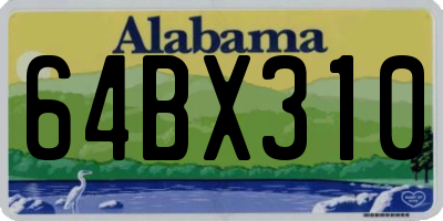 AL license plate 64BX310