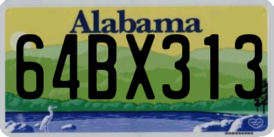 AL license plate 64BX313