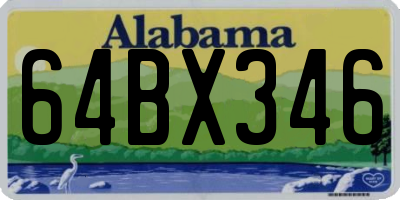 AL license plate 64BX346