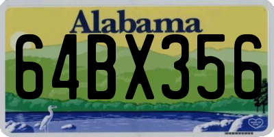 AL license plate 64BX356