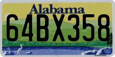 AL license plate 64BX358