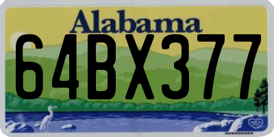 AL license plate 64BX377