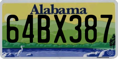 AL license plate 64BX387