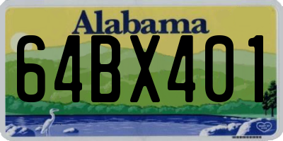 AL license plate 64BX401