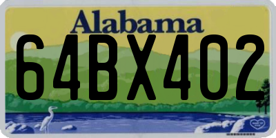 AL license plate 64BX402