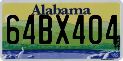 AL license plate 64BX404