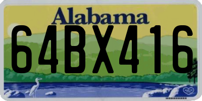 AL license plate 64BX416