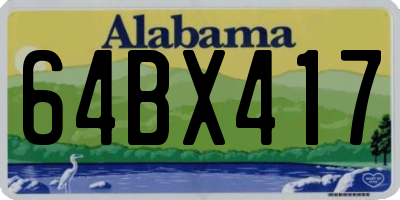 AL license plate 64BX417
