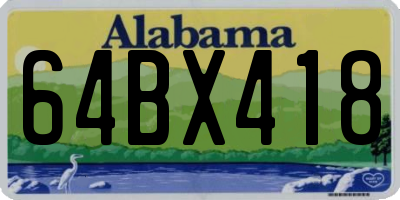 AL license plate 64BX418