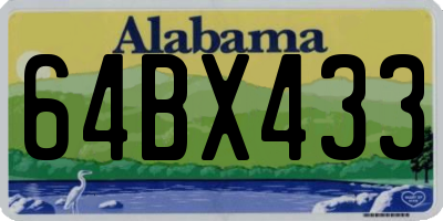 AL license plate 64BX433